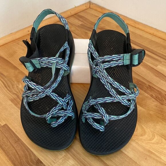 Chaco Blue & Green Women's ZX/2 Classic Sandals Size 9 - Picture 2 of 7